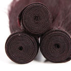 13X4 Ren Frontal 100% Brazil Virgin Hair / 99J Color Silky Straight Hair Hair Dệt