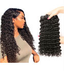 Deep Curl 100% Trinh tóc Ấn Độ Dệt tóc chưa qua chế biến